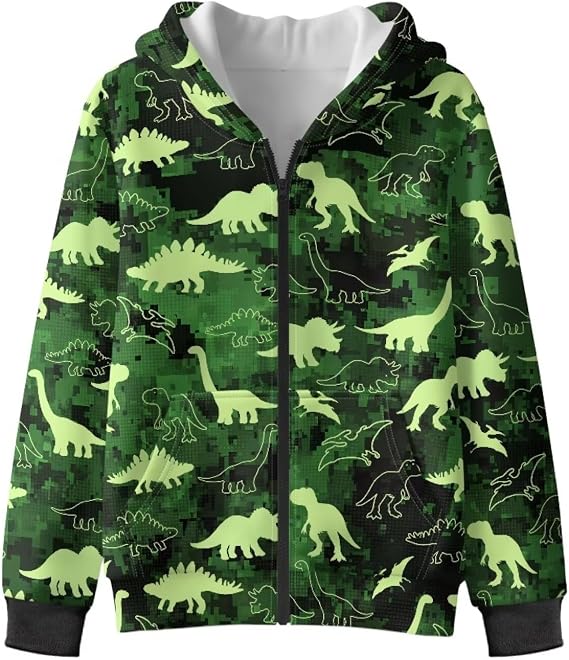 Zipper Up Hooded Sweatshirt for Boys 6-16Y Warm Fleece Lined Hoodies Long Sleeve Winter Jackets Sports Coat