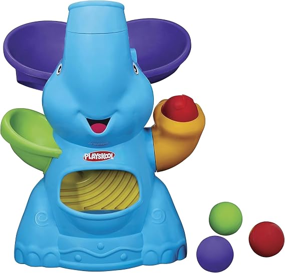 Playskool Poppin Park Elefun Busy Ball Popper Toy for Toddlers and Babies 9 Months and Up with 4 Colorful Balls for Active Boys and Girls