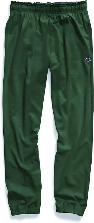 Champion Men's Cinched-Bottom Lounge Pants, Standard Fit, Lightweight 100% Cotton, Available in Regular and Big & Tall