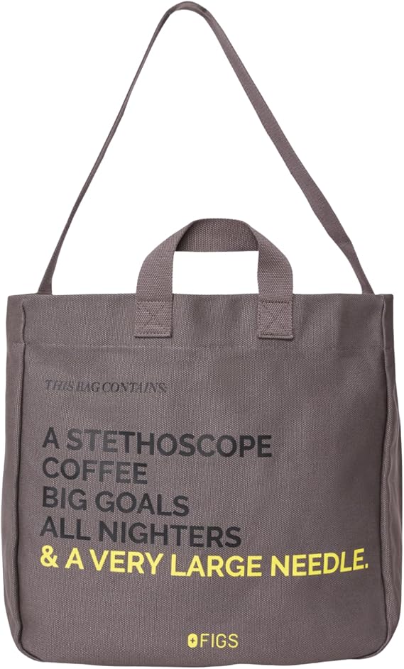 FIGS A Very Large Needle Tote Bag Super Spacious with Handles and a Crossbody Strap