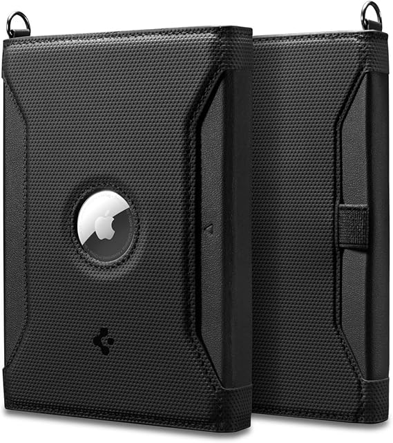 Spigen AirTag ile Uyumlu RFID Korumalı Pasaport Kılıfı ve Kompakt Seyahat Cüzdanı Siyah - AFA08852 (Spigen TR Garantili) | Seyahat Belgesi Düzenleyici, SIM Kart Pimi Dahil - Siyah