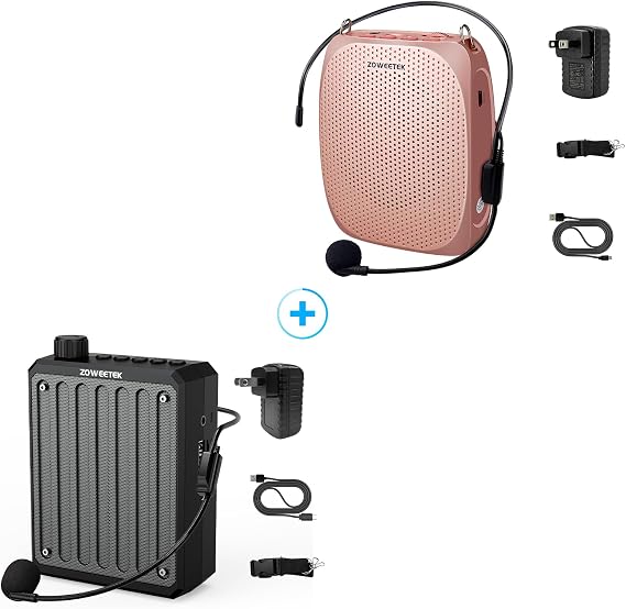 ZOWEETEK Voice Amplifier : Rose Gold and Black