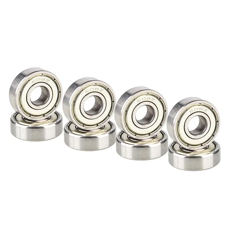 608ZZ Bearing 8x22x7mm, C3, Metal Shielded Steel 8-Pack