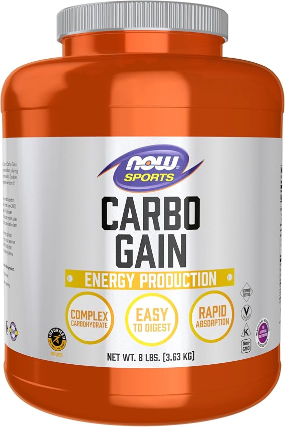 NOW Foods Sports Nutrition, Carbo Gain Powder (Maltodextrin), Rapid Absorption, Energy Production, 8-Pound