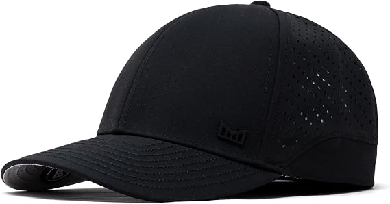 melin MFLX Hydro, Performance Fitted Hat, Water-Resistant Baseball Cap for Men & Women, Black