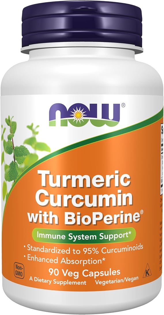 Now Supplements, Turmeric Curcumin with BioPerine, 90 Veg Caps