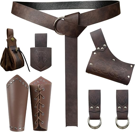 Renaissance Accessories Medieval Viking Belt Pirate Cosplay Costumes Set