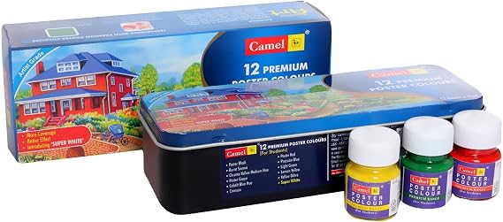 Camel Premium Poster Color - 10Ml Each, 12 Shades
