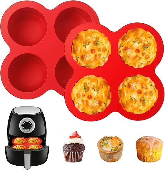 Air Fryer Silicone Egg Molds Silicone Egg Bite Molds Air Fryer Muffin Pan