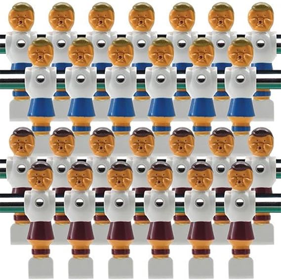 26 Old Style Red and Blue Foosball Men