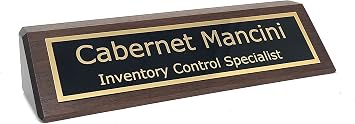 Solid Walnut Desk Name Plate Personalized Engraved Name Plates Business Card Holder | Name Plate for Desk | Office Desk Decor - Personalized Plaque Name Plates for Desks | Personalized Name Plate