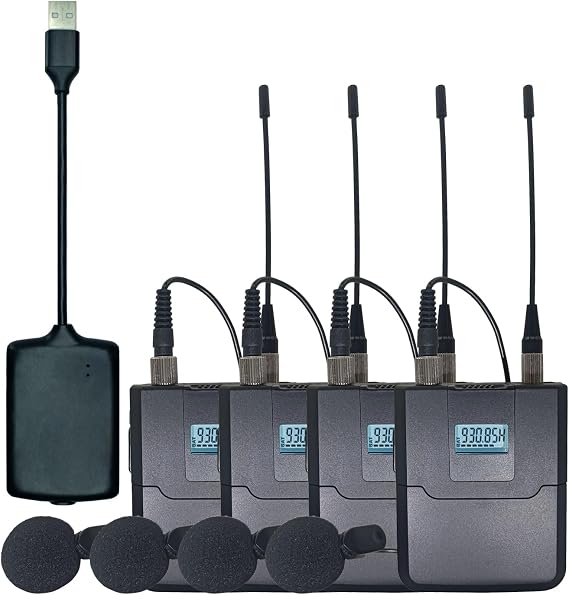 Beltpack Wireless Lavalier Microphone for YouTube,Podcasts,Conferences