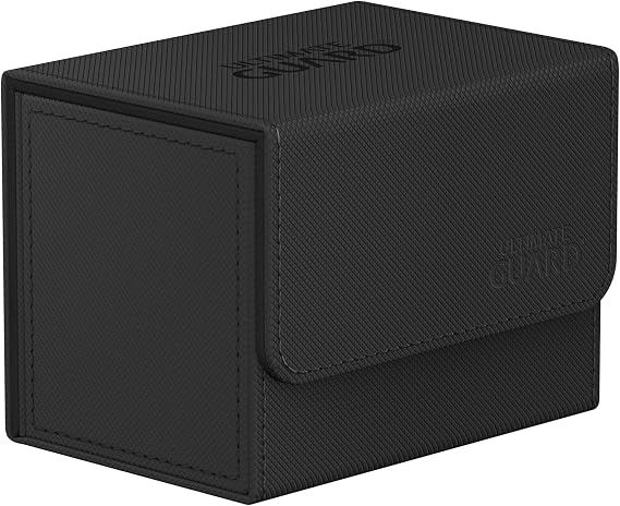 Ultimate Guard Sidewinder 80+, Deck Box for 80 Double-Sleeved TCG Cards, Black, Magnetic Closure & Microfiber Inner Lining for Secure Storage