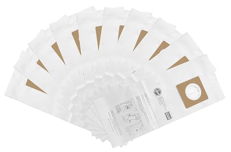 Hoover Commercial Vacuum Cleaner Bags for HushTone Upright Vacs, Pack of 10 | White, Standard Filtration, Hoover Vacuum Cleaner Bags for Use in Upright Vacuums