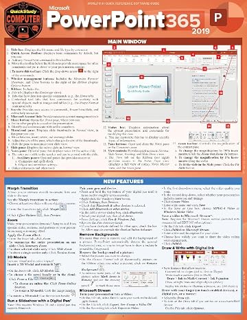 Microsoft PowerPoint 365 - 2019: a QuickStudy Laminated Software Reference Guide