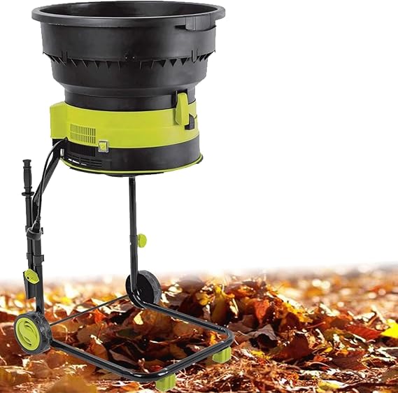 Electric Leaf Mulcher Shredder, 2500W Corded Garden Compost Shredder Crusher with Power Cord, 8000rpm Leaves Chippers, Shredders and Mulchers with Wheels(Machine+10M)