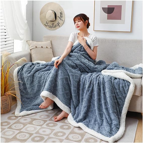 Sherpa Throw Blanket for Couch Luxury Bed Blanket Twin/Queen/King Size for All Season Thick and Warm Blanket,Fleece Summer Autumn Fall Winter Spring Blankets ( Color : #2 , Size : 150x200cm/59x78in )
