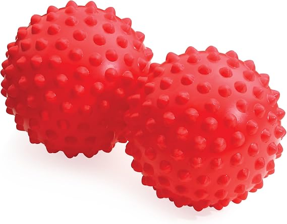 OPTP Franklin Method Easy Grip Ball Set Soft, Bumpy Surface, Red, 4" Pair