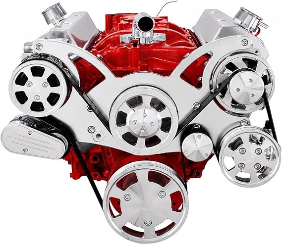 Small Block Chevy All Inclusive Serpentine Kit for 283 302 305 327 350 400 SBC Engines