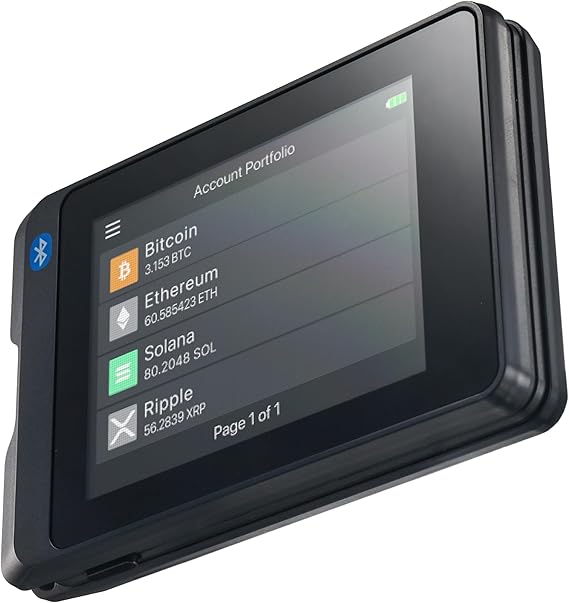 SecuX W20 Crypto Wallet with Intuitive Touchscreen, Hardware Wallet with Bluetooth, Easy to Manage Bitcoin, Ethereum, NFTs, Tokens, and Cryptocurrency with Military-Grade Security Features