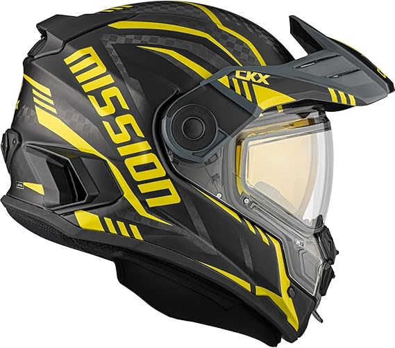 CKX Mission Full Face Helmet - Carbon Code Electric Double Shield