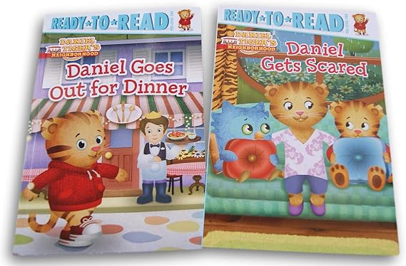 Simon&Schuster Daniel Tiger's Neighborhood Ready-to-Read Book Set - Daniel Gets Scared/ Daniel Goes Out for Dinner