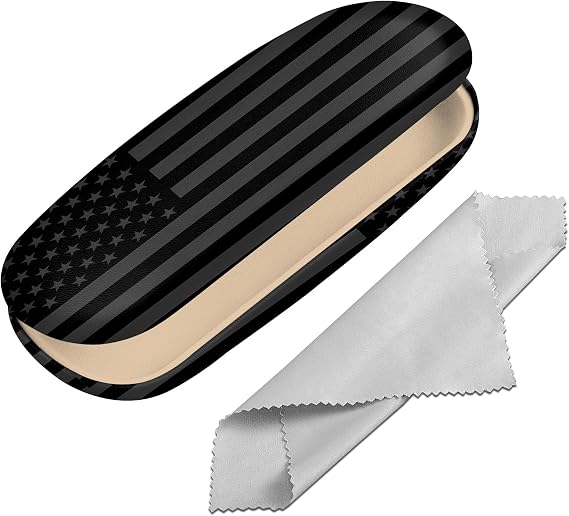 Eyeglasses Case Hard Shell Protective Case for Glasses Eyeglass Box with Cleaning Cloth for Boys Men Man Cute Aesthetic