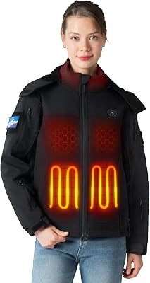 Professional Womens Heated Jacket with 12000mAh Large Capacity Battery Pack