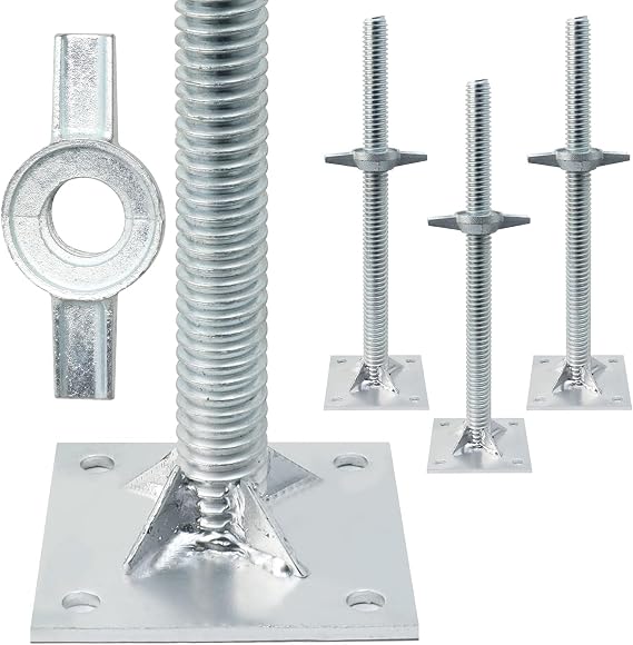 Adjustable Leveling Jacks Reinforced, 18.25" Height Base Plate