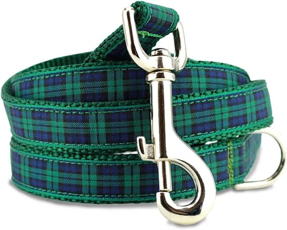 Blackwatch Plaid Dog Leash, 5 Ft Long, 5/8" Wide