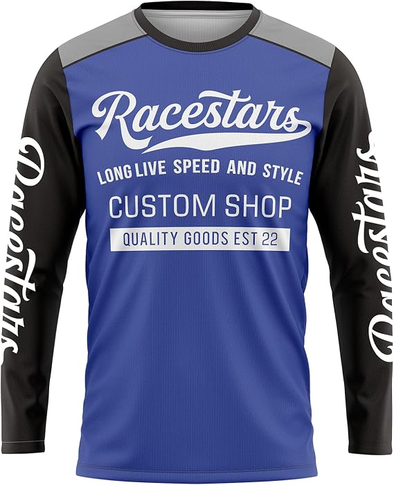 MTB Jersey Mens Long Sleeve Downhill Mountain Bike Cycling Shirt