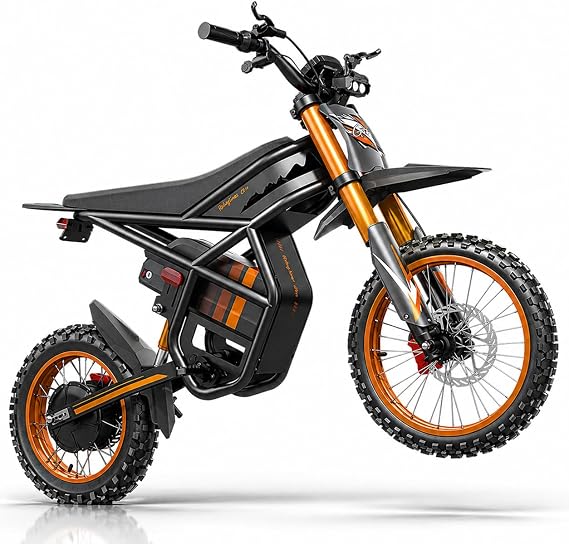 Riding'times GT73 PRO /GT54 PRO Electric Dirt Bike for Adults Teens, 3000W 60V 50MPH / 2400W 48V 37MPH Ebike with Motorcycle Tire, Dual Hydraulic Brakes Mountain Off-Road Dirtbike for Ages 13+