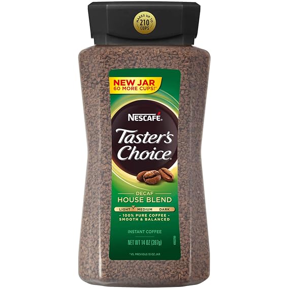 Nescafe Taster's Choice House Blend Decaffeinated Instant Coffee, 14 Ounce