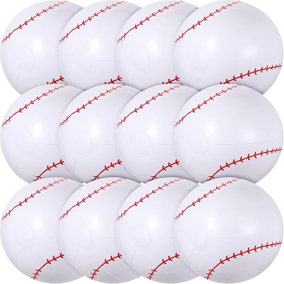 Chivao 24 Pcs 16 Inch Inflatable Baseball Beach Balls Bulk Party Favors