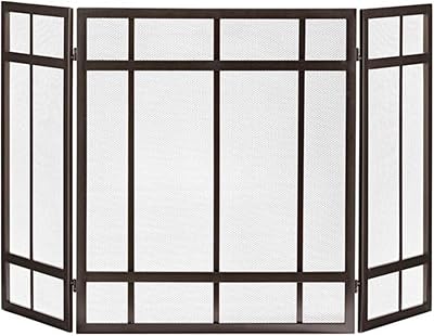Pleasant Hearth Mission Style 3-Panel Fireplace Screen