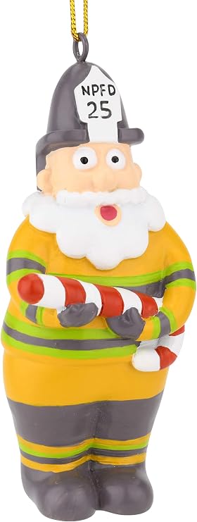 Tree Buddees NPFD Santa - North Pole Fire Department Firefighter Christmas Ornaments