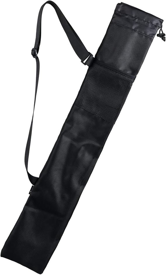 Cosmos Trekking Poles Carry Bag Portable Hiking Poles Carrying Shoulder Bag Tent Poles Replacement Storage Pouch for Trekking Hiking Poles & Walking Stick, Ajustable Shoulder Strap, Black