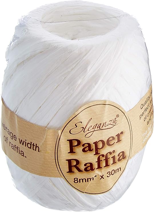 Eleganza Paper Raffia 8mm x 30m No.01 White