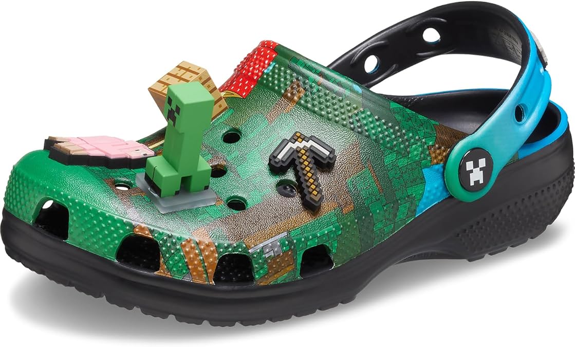 Crocs Unisex-Adult Classic Minecraft Clogs | Casual Shoes