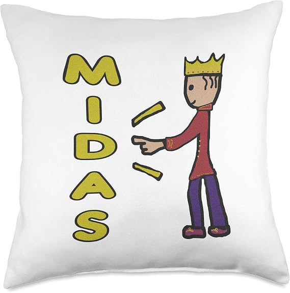 The Midas Touch Throw Pillow