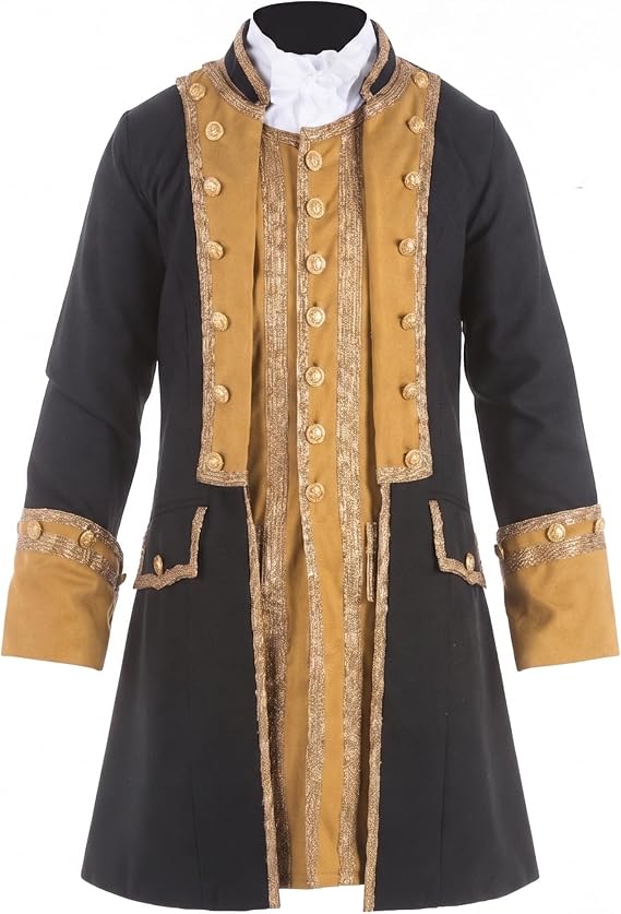 Pirate Captain Coat for Men Renaissance Colonial Costume Jacket