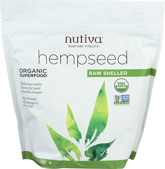 Nutiva Organic Hempseed, Raw Shelled, 19 Ounce