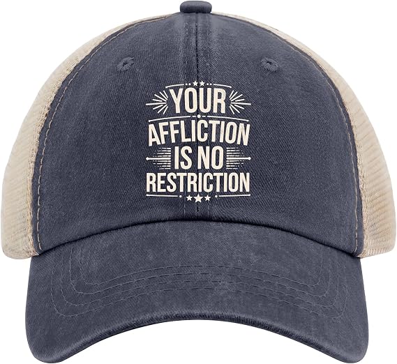 Your Affliction is No Restriction Dad Hat for Women 90s Vintage Washed Denim Adjustable Baseball Cap(s)