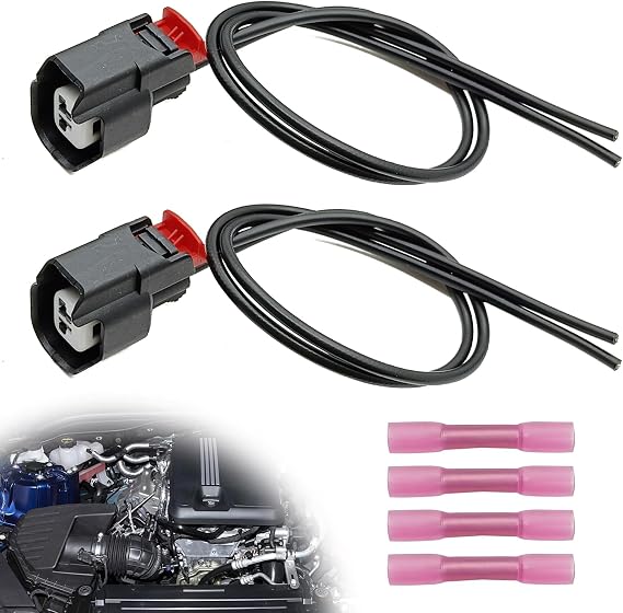 Pleoos 2Pcs ABS Wheel Speed Sensor Wiring Harness Connector Pigtail Plug Compatible with Jp Chevy GMC Replace OE 68065018AA 3U2Z14S411BXAB 19352068 5183448AA 645-134 S-1895
