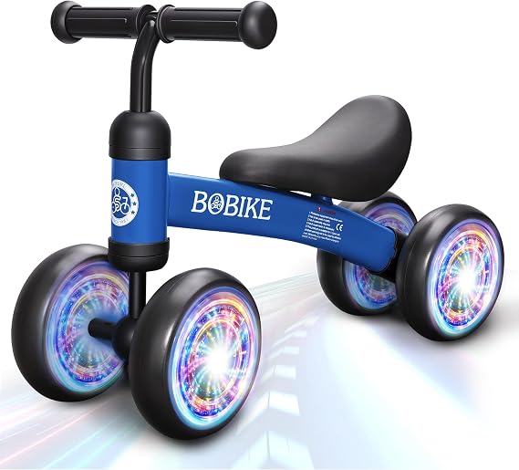 Bobike Baby Balance Bike Toys for 12-36 Months Kids Toy Boy and Girls Gifts Toddler Best First Birthday Gift Children Walker No Pedal Infant 4 Wheels Bicycle