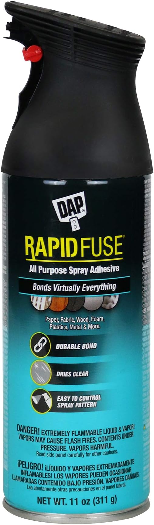DAP RapidFuse All Purpose Spray Adhesive, Clear, 11 Oz (7079800114)
