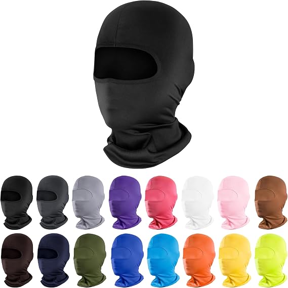 Pukavt Balaclava Face Mask, Ski Mask for Men Women, UV Protection Windproof Scarf for Motorcycle Snowboard Cycling Carbon Black