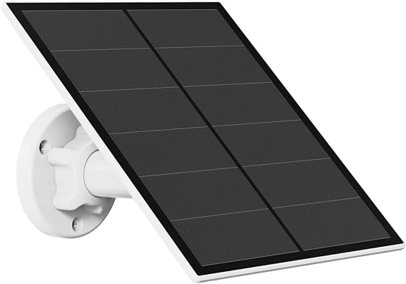 5W Solar Panel for Security Camera Outdoor, 5V USB Solar Panel Charger Compatible with Rechargeable Battery Powered Cam, IP65 Waterproof, 9.8ft Cable, 360 Adjustable Bracket