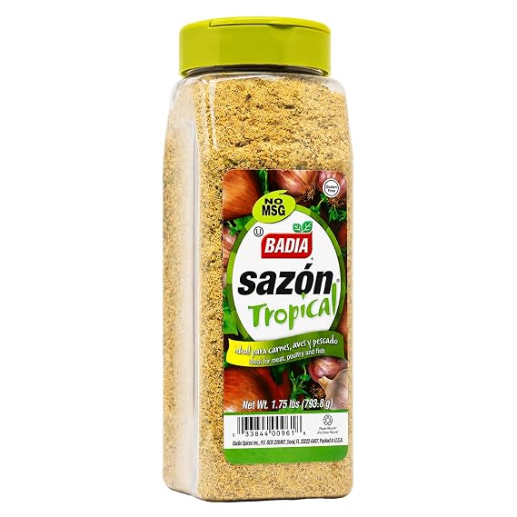 Badia Sazon Tropical, 1.75 lbs - Zesty Blend for Meats, Poultry & Seafood