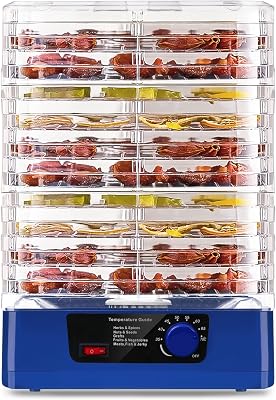400W Food Dehydrator, 10-Tray Stackable Electric Multi-Layer Food Dehydrator Machine, Suitable for Drying Meat, Herbs, Fish, Vegetables, Adjustable Temperature Range 95F-160F